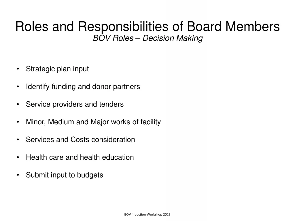 roles and responsibilities of board members 3