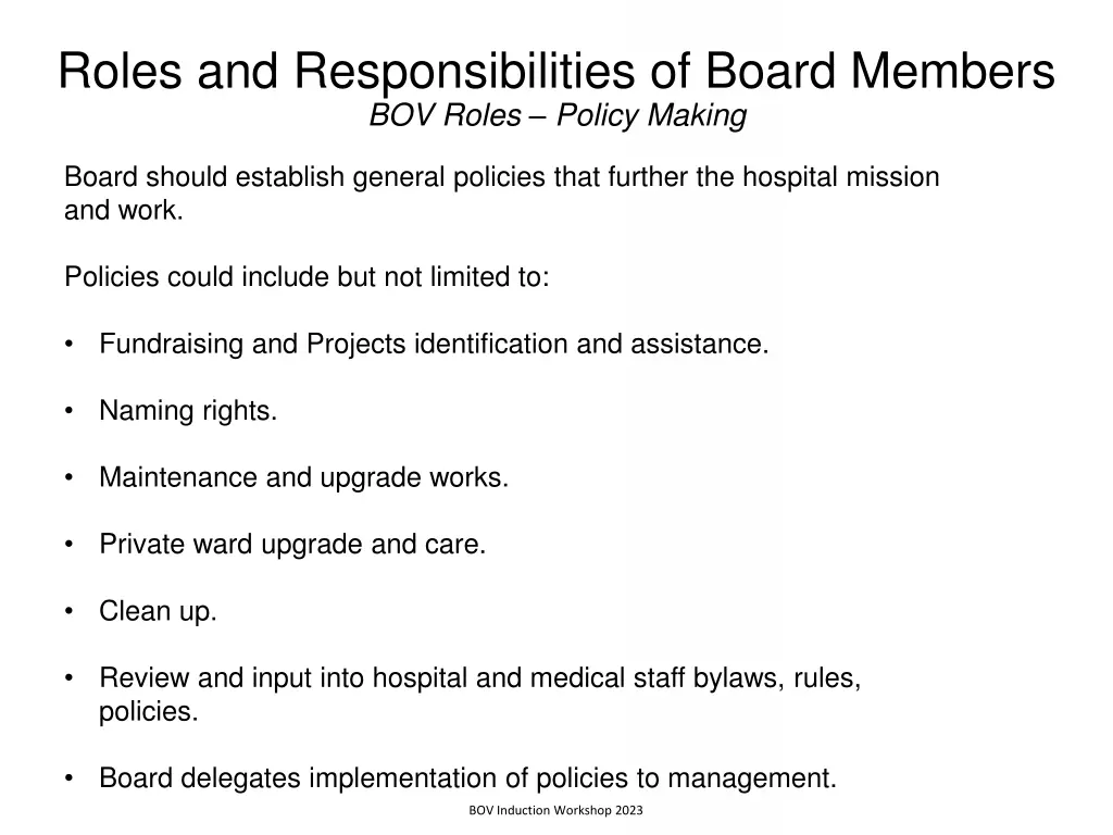 roles and responsibilities of board members 4