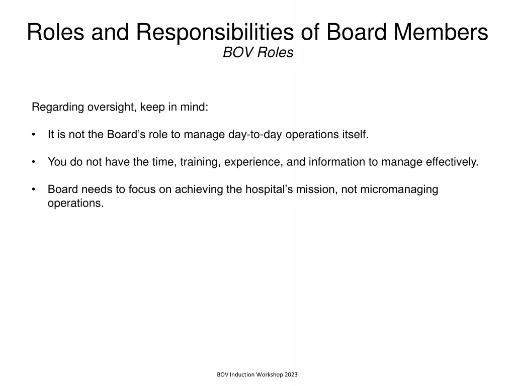 roles and responsibilities of board members 6