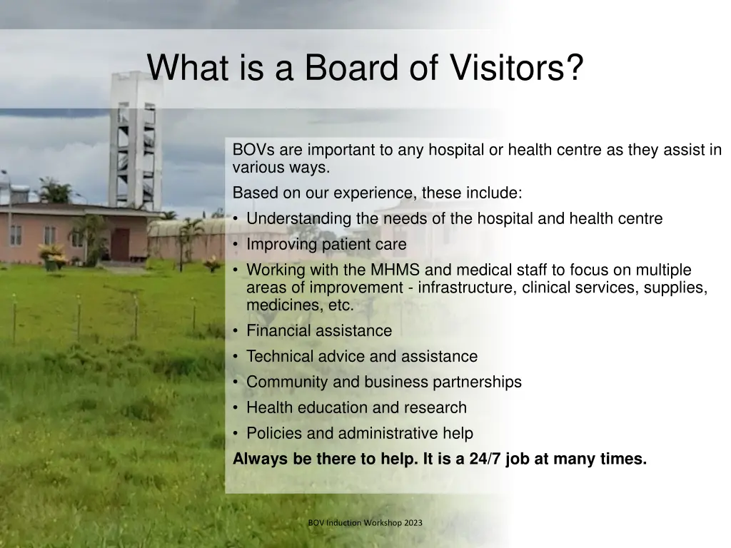 what is a board of visitors
