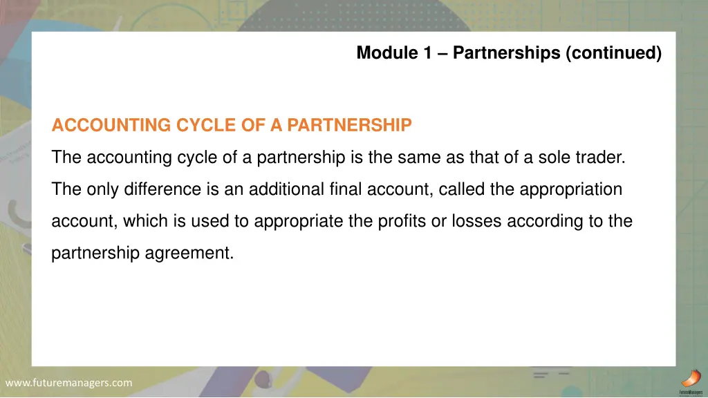 module 1 partnerships continued