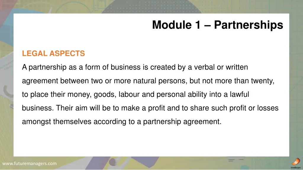 module 1 partnerships