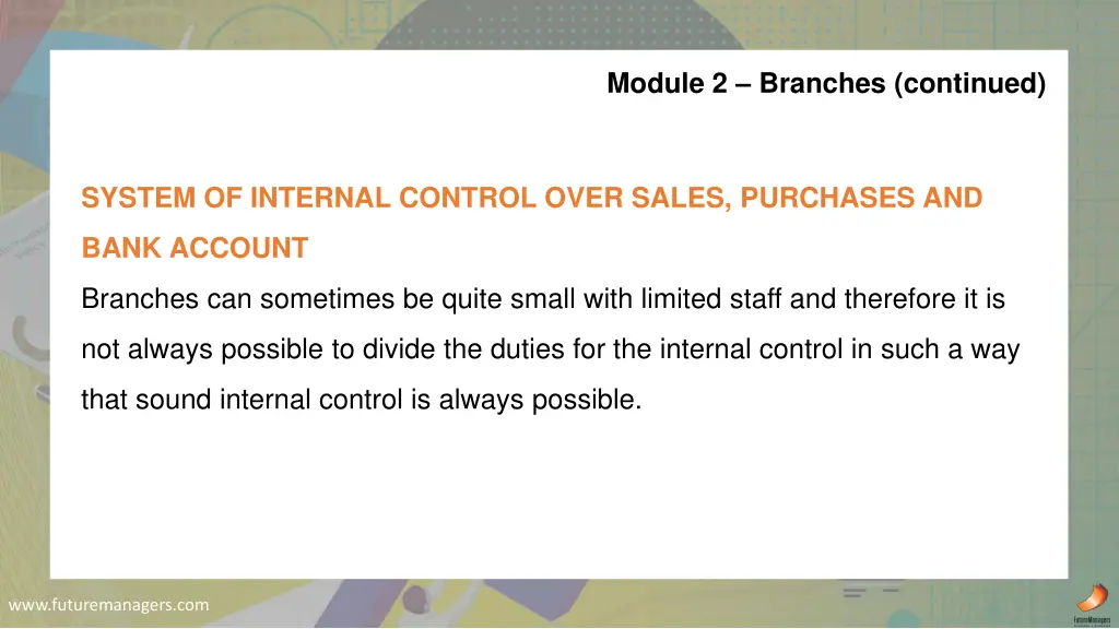 module 2 branches continued