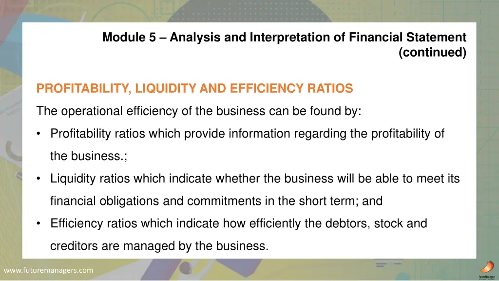 module 5 analysis and interpretation of financial 3