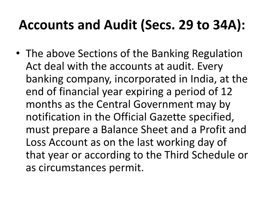 accounts and audit secs 29 to 34a