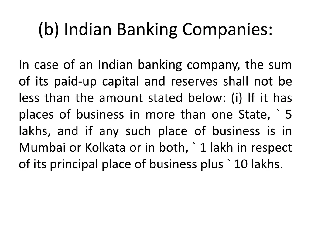 b indian banking companies