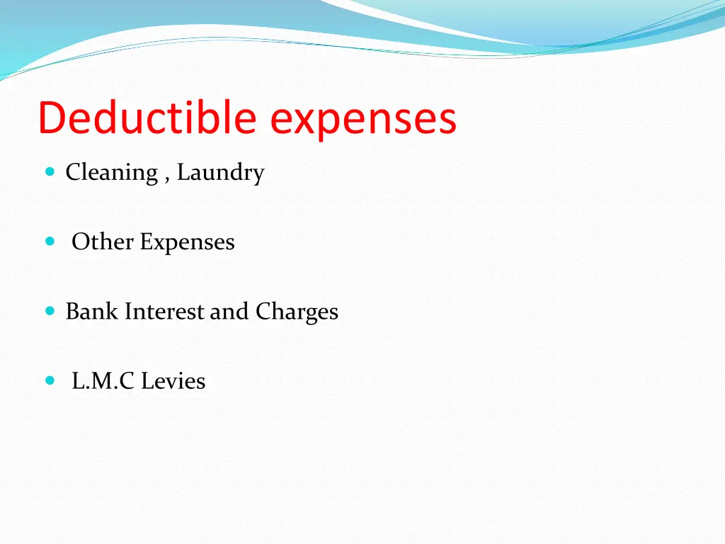 deductible expenses 1