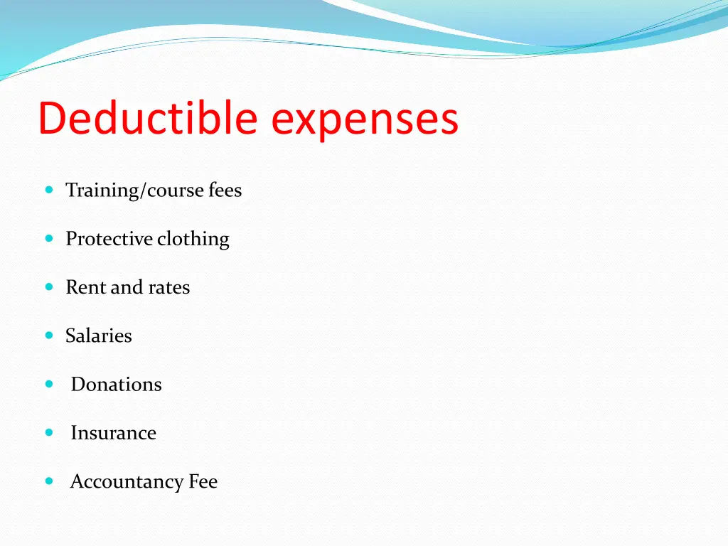deductible expenses