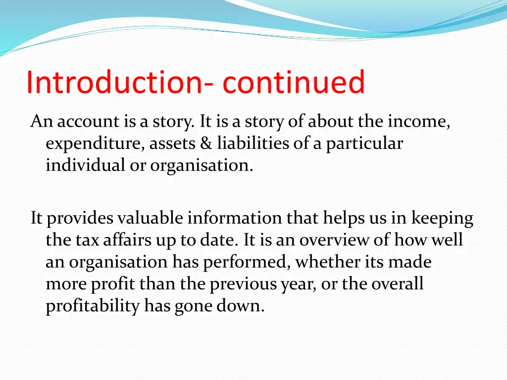 introduction continued