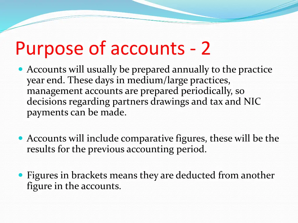 purpose of accounts 2