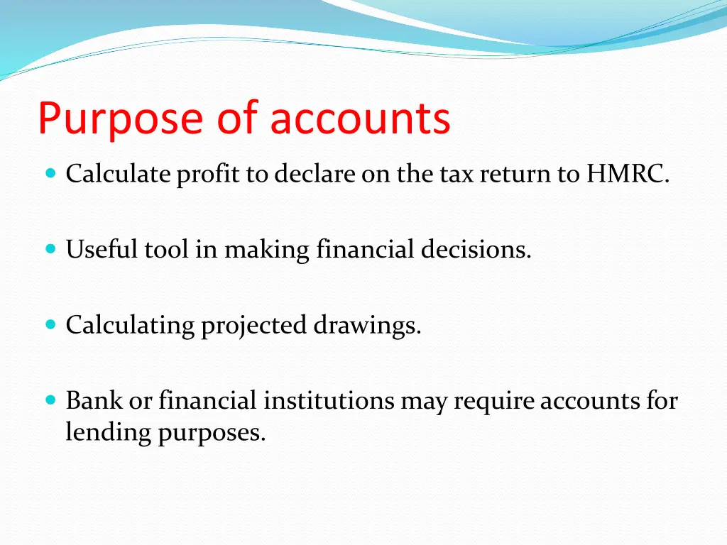 purpose of accounts