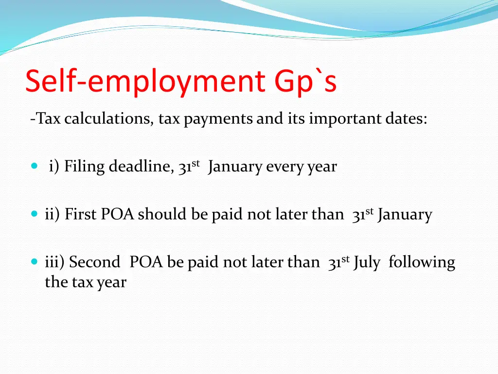 self employment gp s 3