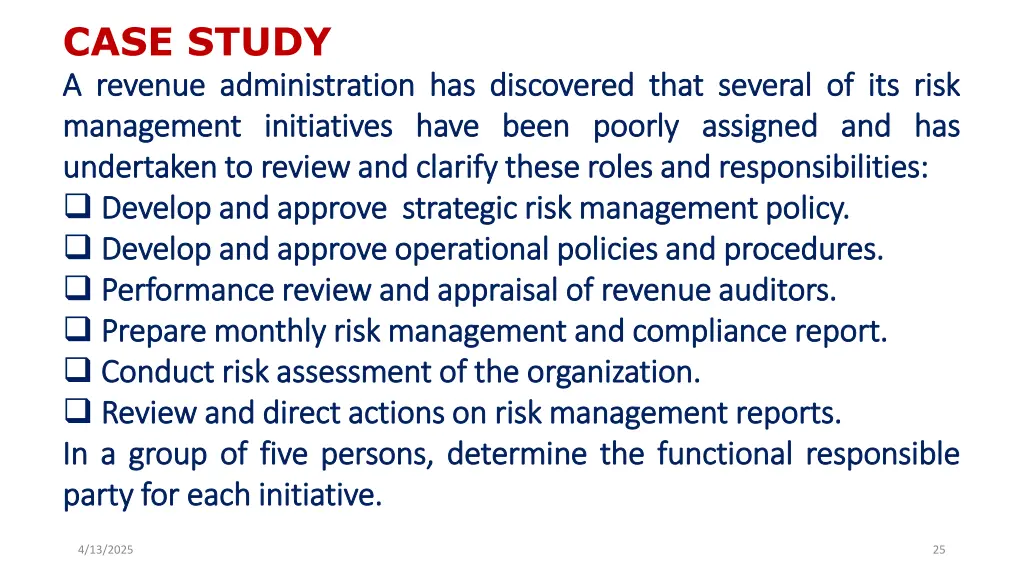 case study a a revenue revenue administration