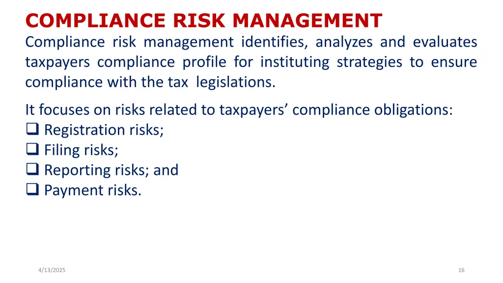 compliance risk management compliance risk