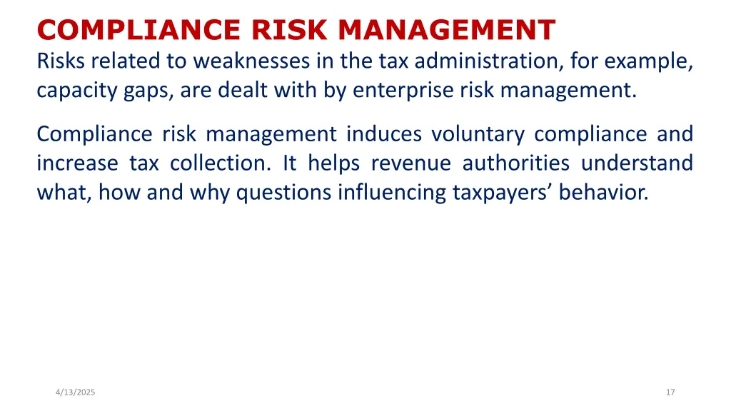compliance risk management risks related