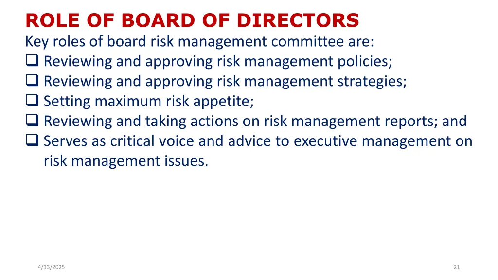 role of board of directors key roles of board