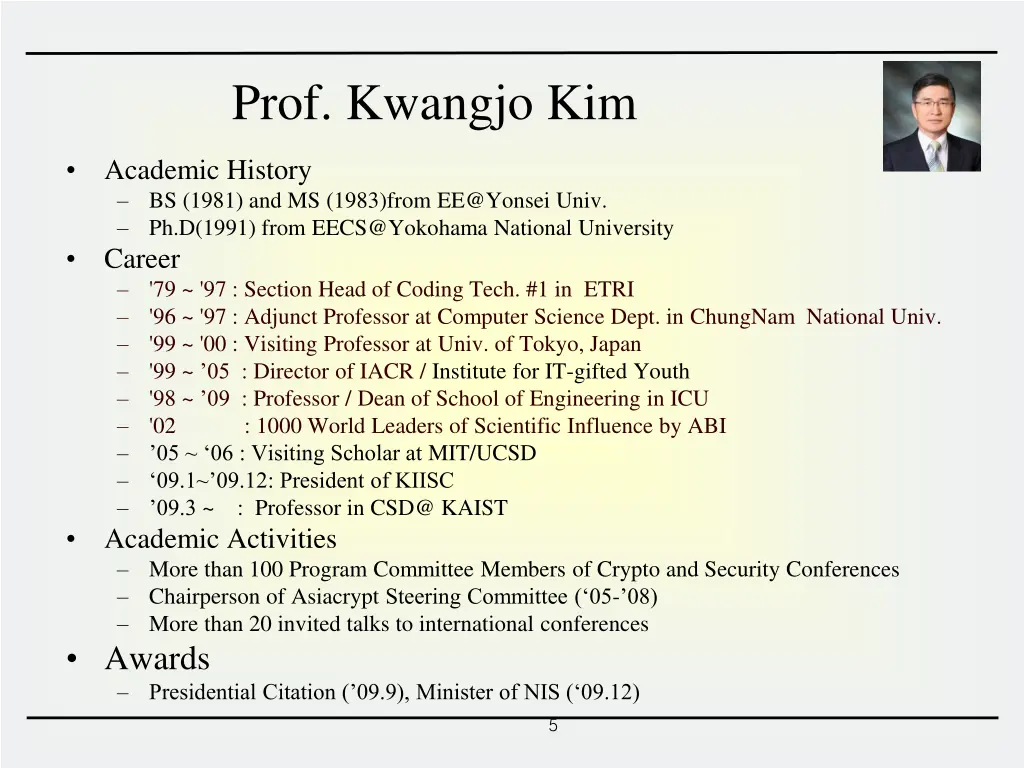 prof kwangjo kim