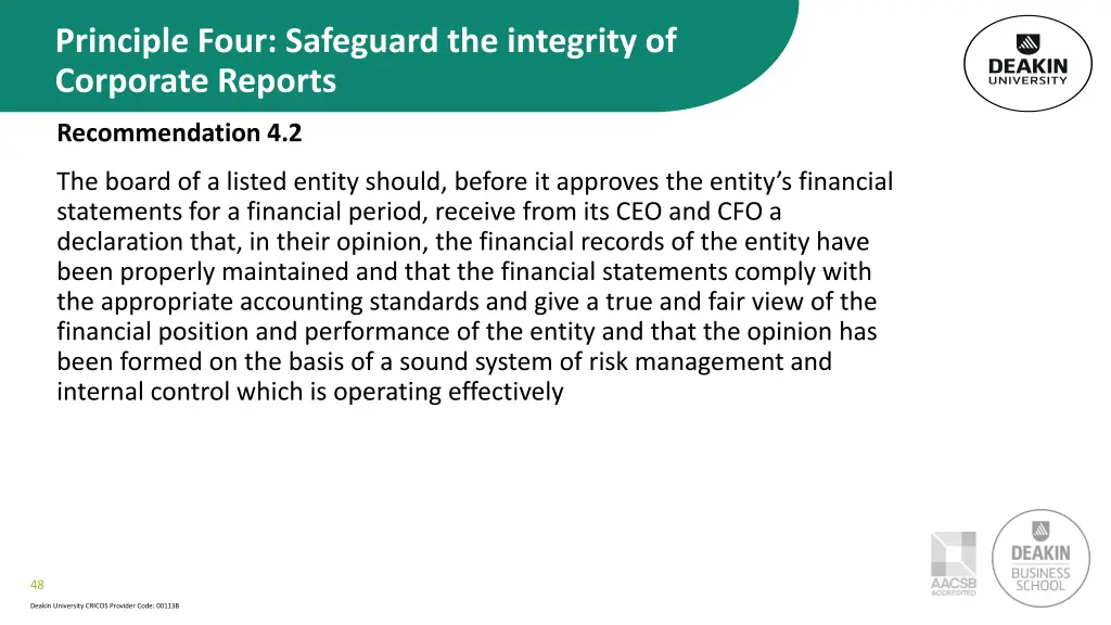 principle four safeguard the integrity 2