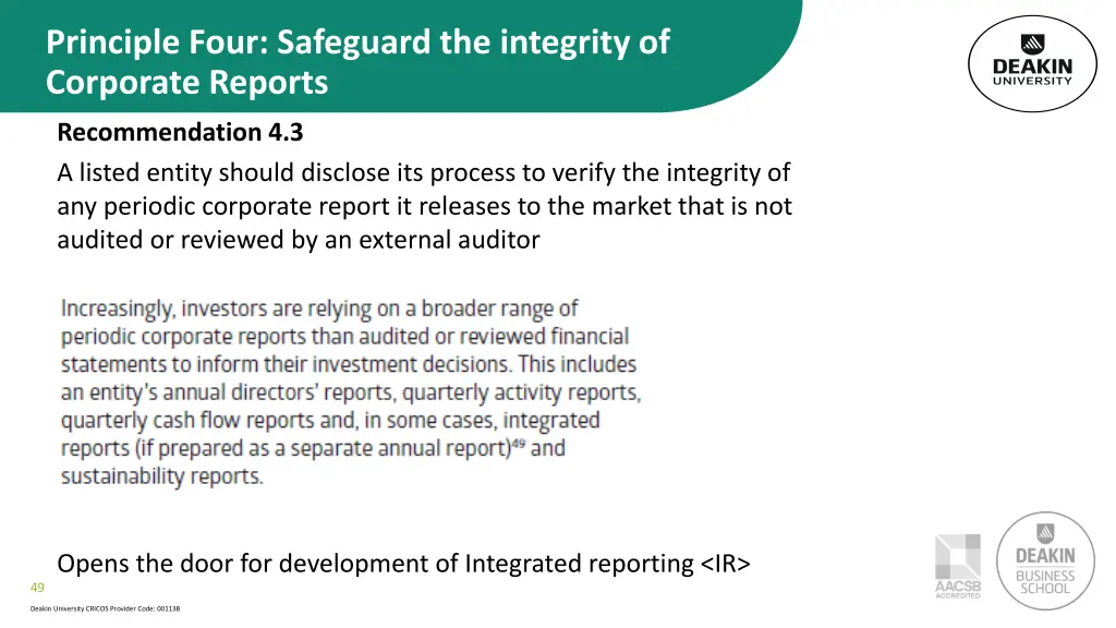 principle four safeguard the integrity 3