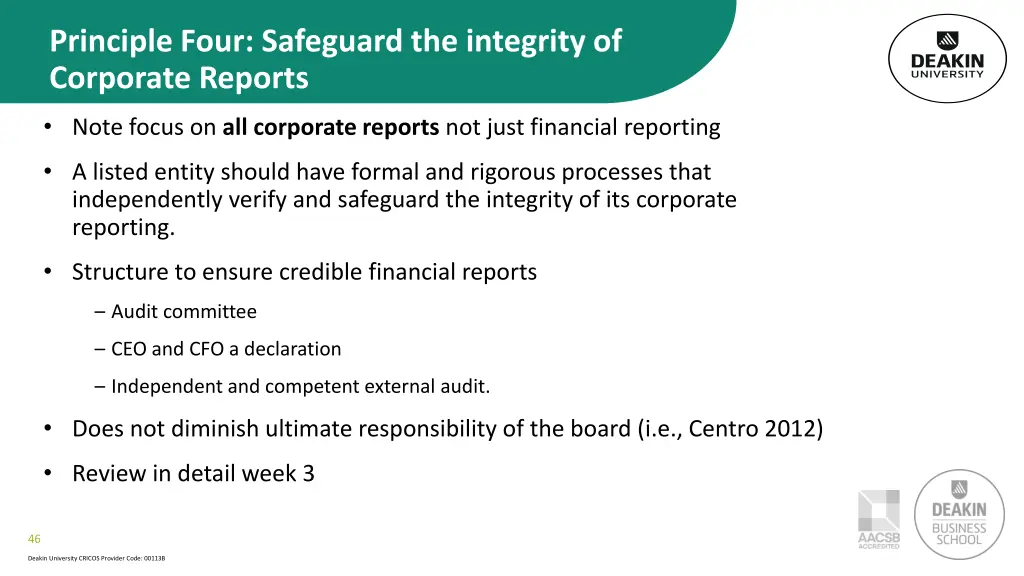 principle four safeguard the integrity