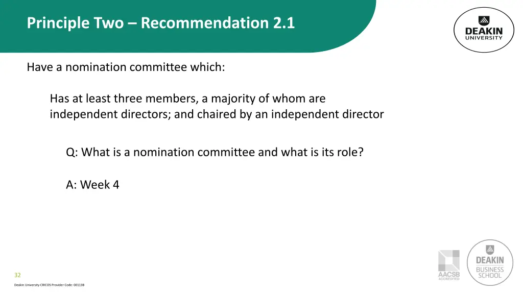 principle two recommendation 2 1
