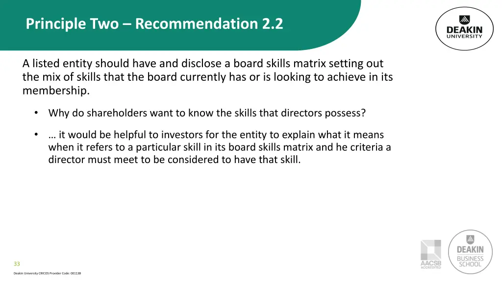 principle two recommendation 2 2