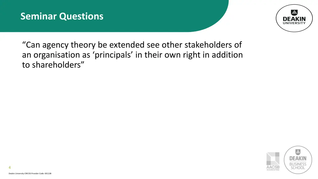 seminar questions
