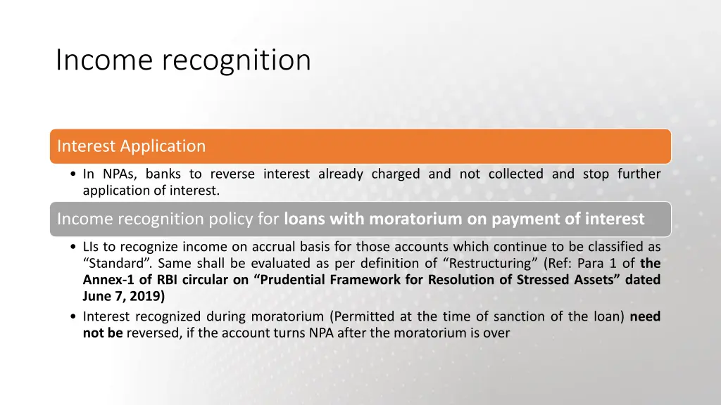 income recognition