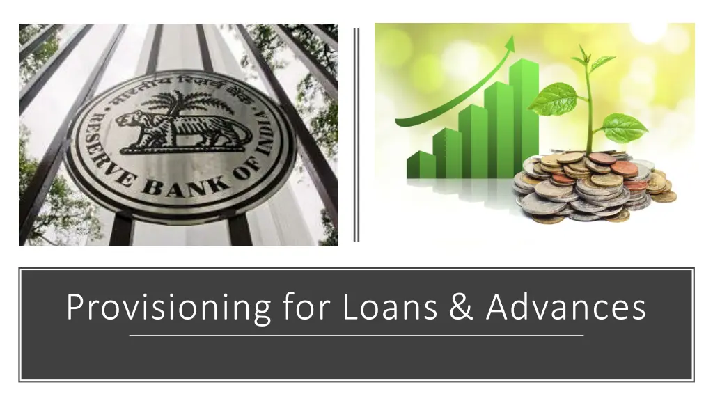 provisioning for loans advances