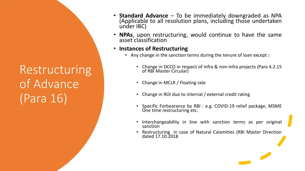 standard advance to be immediately downgraded