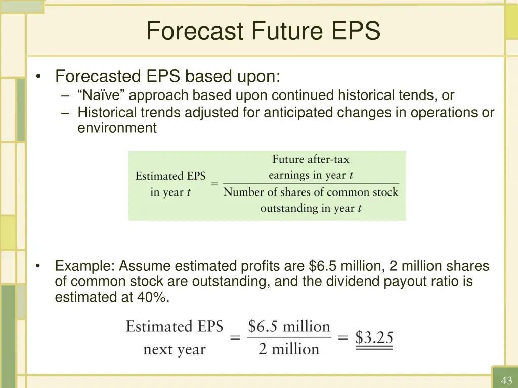 forecast future eps