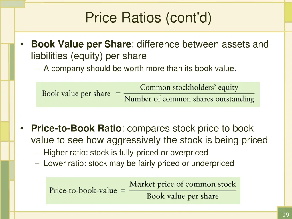 price ratios cont d 3