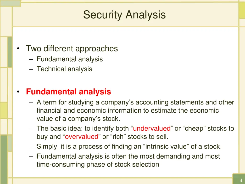 security analysis
