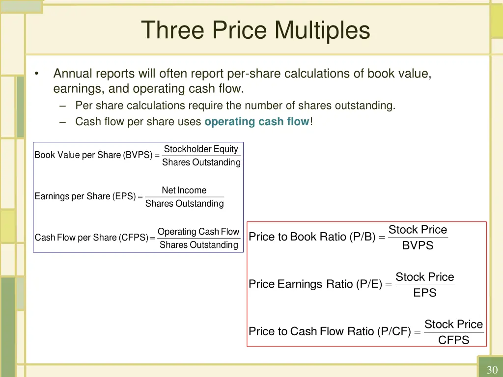three price multiples