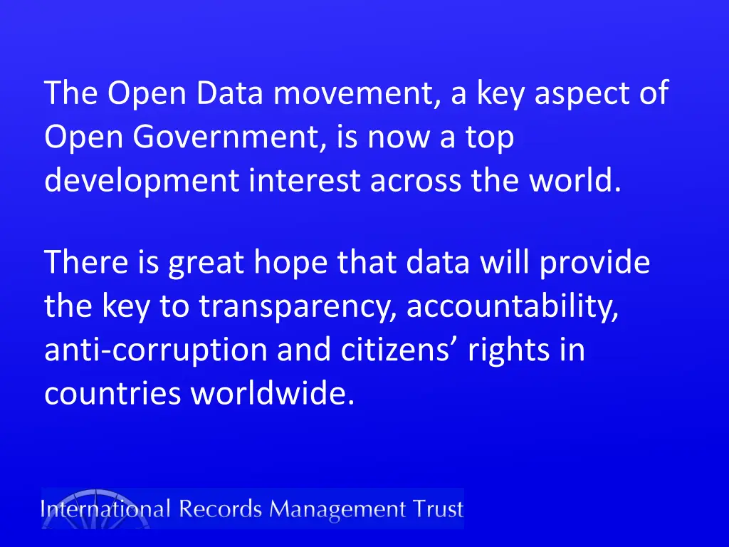 the open data movement a key aspect of open