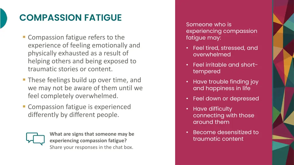 compassion fatigue