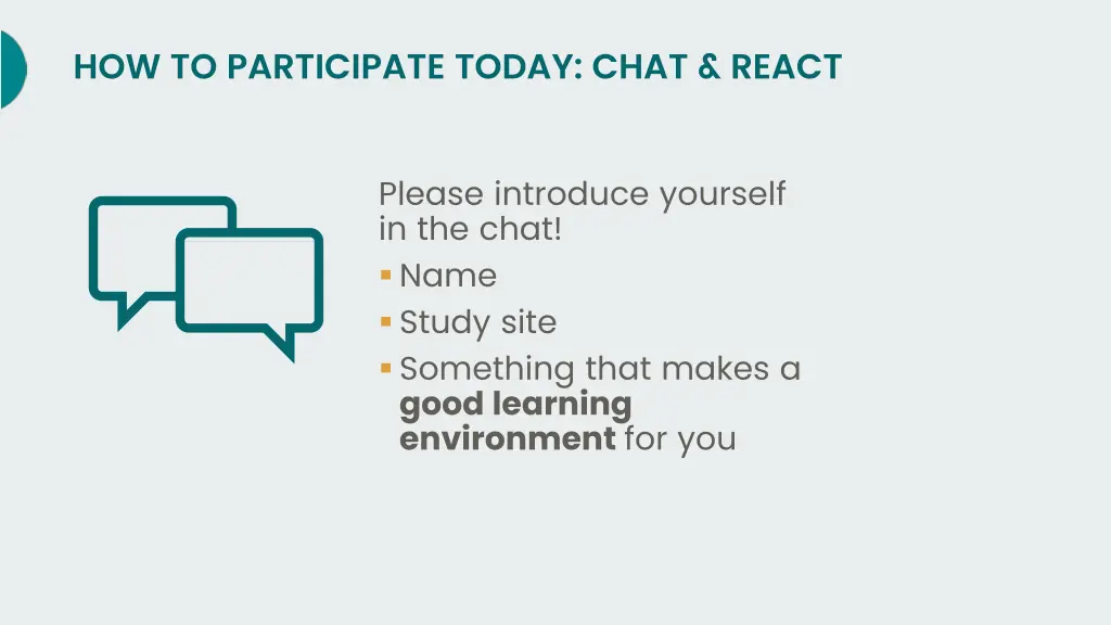 how to participate today chat react