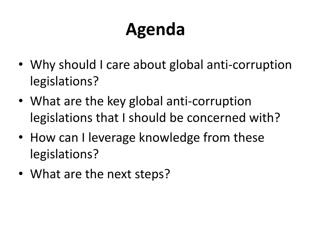 agenda