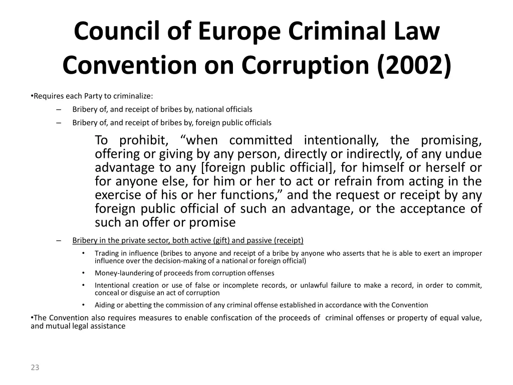 council of europe criminal law convention