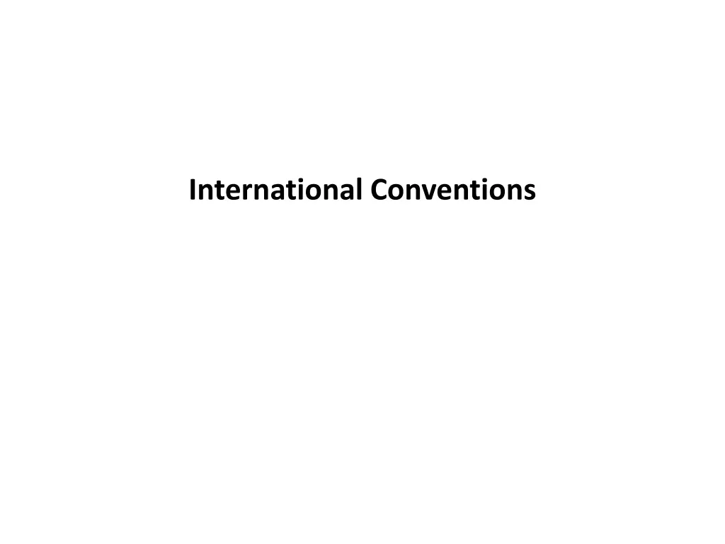 international conventions