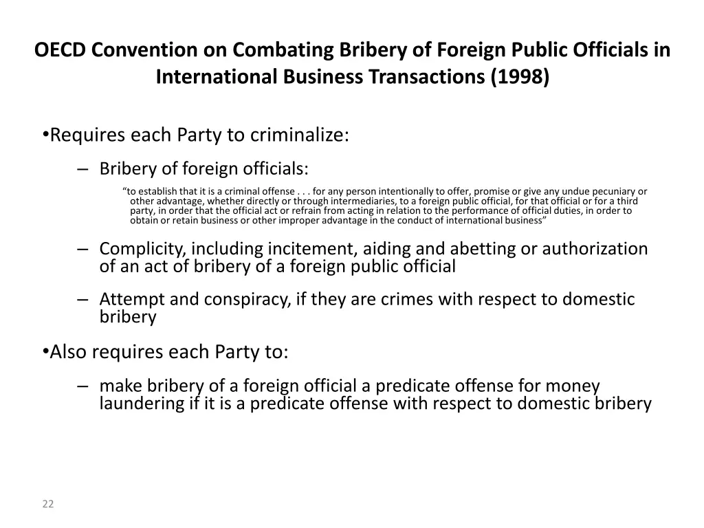 oecd convention on combating bribery of foreign