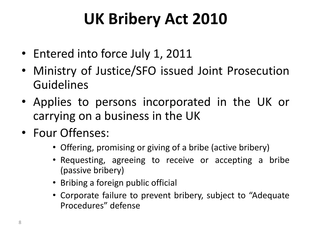 uk bribery act 2010