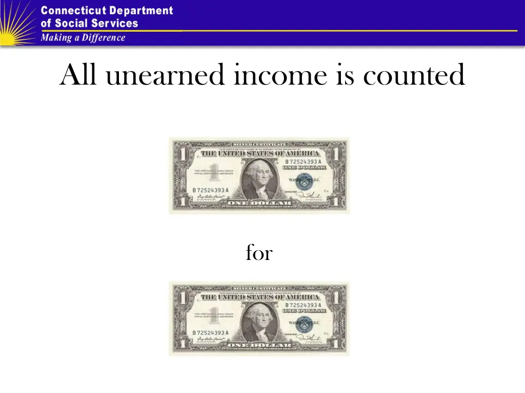 all unearned income is counted
