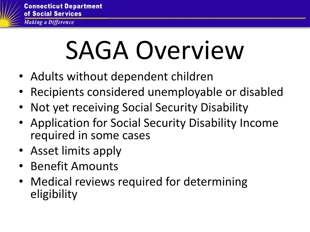 saga overview adults without dependent children
