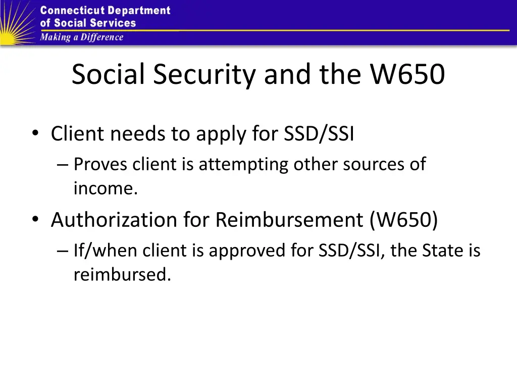 social security and the w650