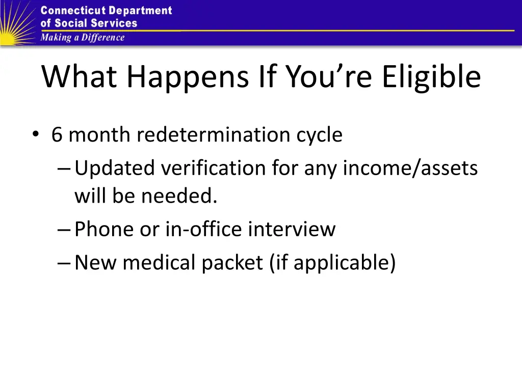 what happens if you re eligible