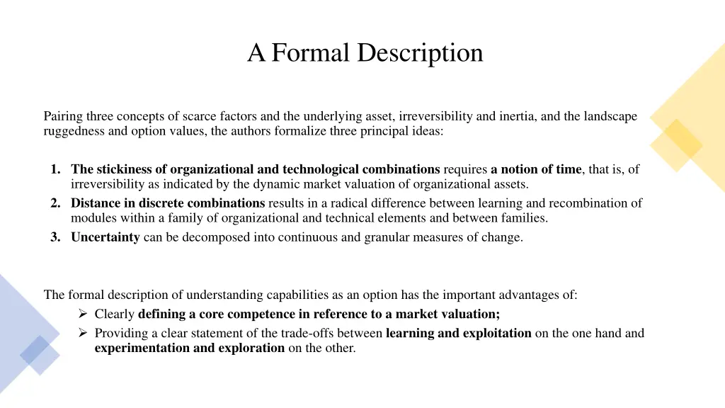 a formal description