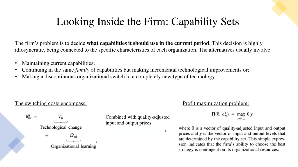 looking inside the firm capability sets
