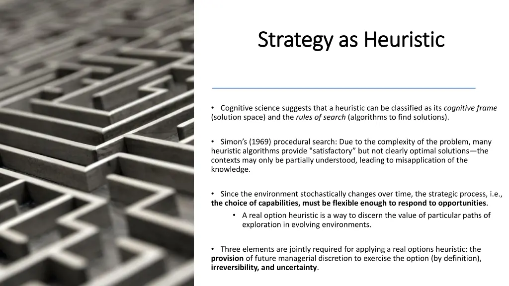 strategy as heuristic strategy as heuristic