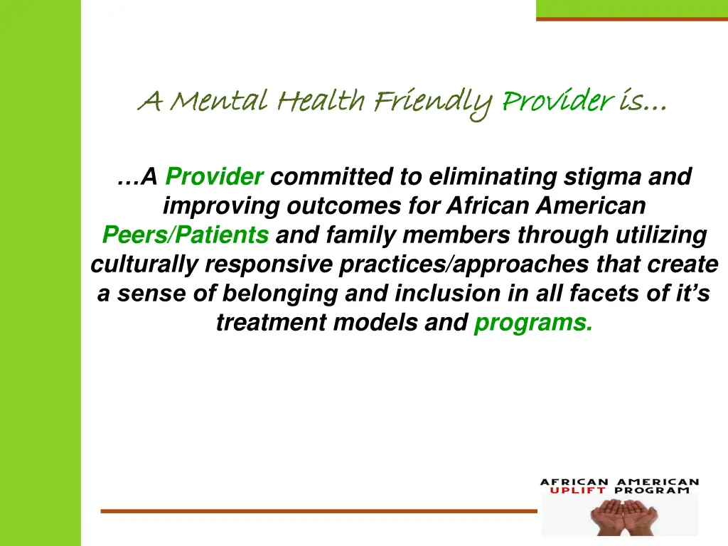 a mental health friendly a mental health friendly